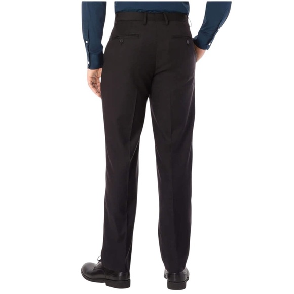 M Tailor Custom Tailored Men's Black Flat Front Dress Pants. 41x30 #1542 - Picture 2 of 8